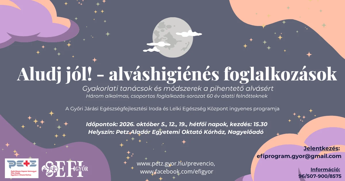Aludj jól alváshigiénés foglalkozások